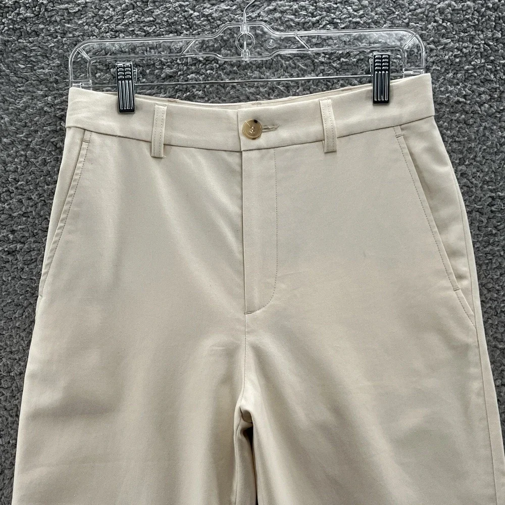6397 Pants Women 2 Cream Carly Cotton Tapered Trouser Minimalist High Rise Ankle